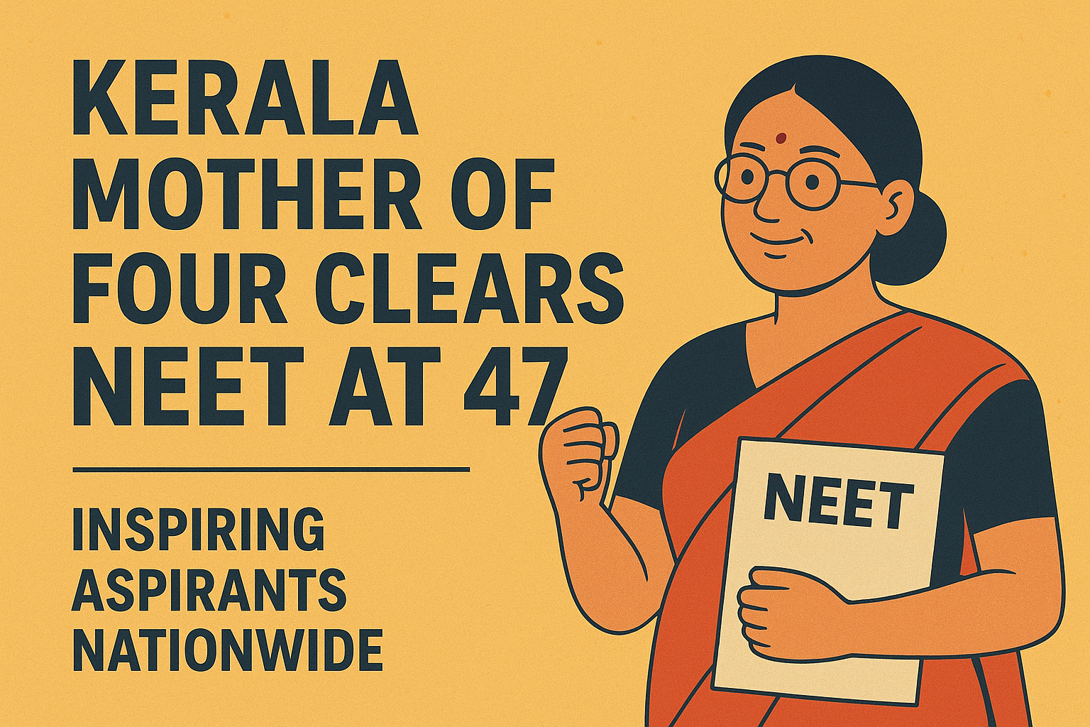 Kerala Mother of Four Clears NEET at 47, Inspiring Aspirants Nationwide